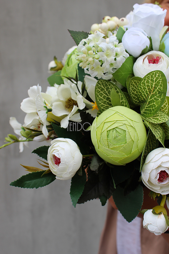 bukiet / kwiatowa kompozycja Niebieski Ptak, wys.25cm