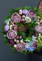 wianek na drzwi z pełnikami, Kate, śr.28cm