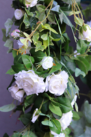 Agnes, elegancka girlanda z białymi kwiatami, dł.2m