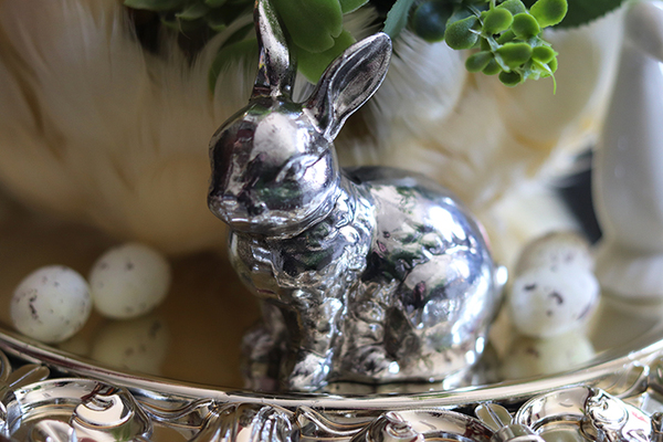 Pióra Glamour, Turkus, wielkanocny stroik, śr. 29/30cm