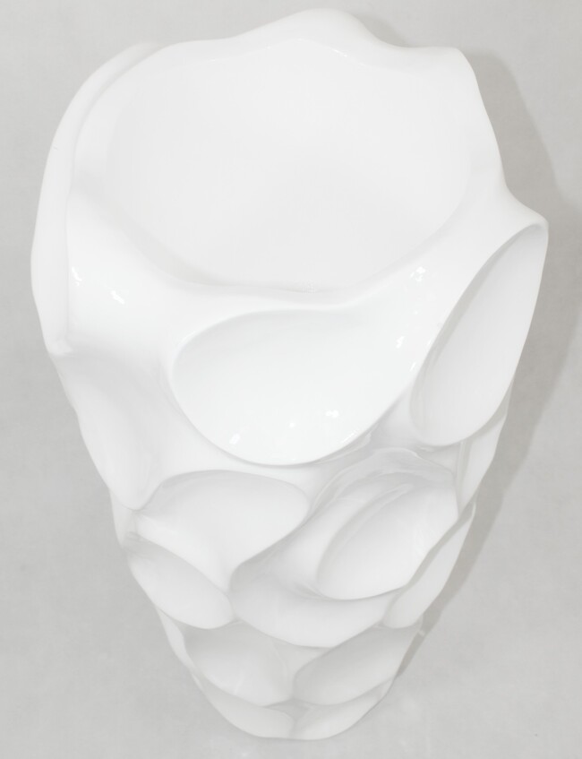 Sorbello, nowoczesny biały wazon, wys.71cm 