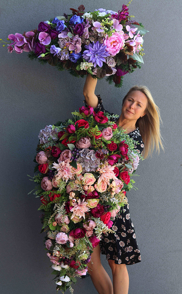 Seania XXL, bogata wiązanka nagrobna, dł.130cm