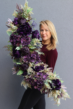 Maestro Premium, ekskluzywna girlanda z fioletowych kwiatów, dł.100cm 