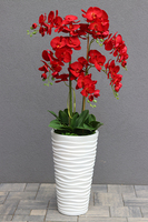 czerwony storczyk Mediolan Modern, wys.129cm