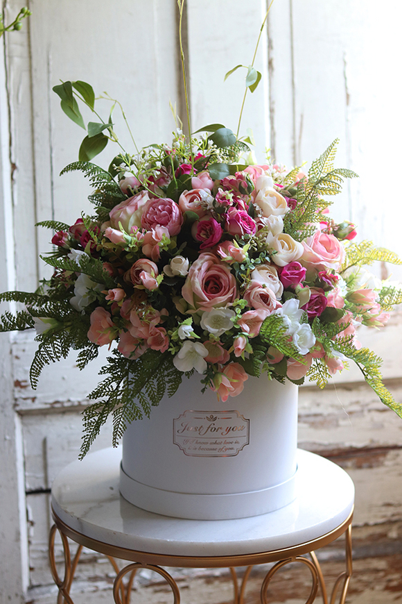 bogaty flowerbox z kolorowymi kwiatami, Denisa Refita, wys.54cm