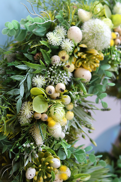 Czas Wielkanocy New, bogaty wianek na drzwi, śr.50cm