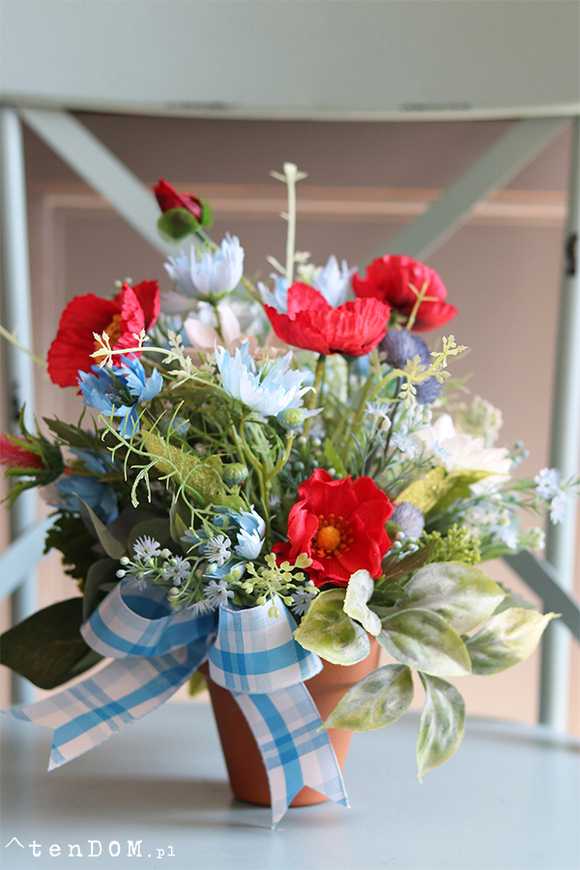 kompozycja kwiatowa, Bajka z Makiem, wym.30x26cm 