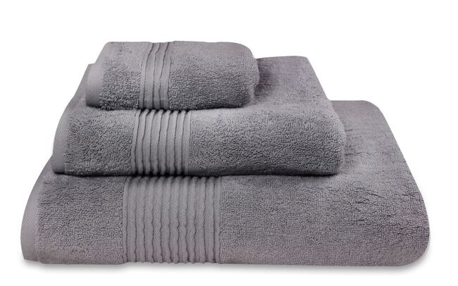 bawełniany ręcznik Basic, kolor ciemny szary, wym.50x100cm