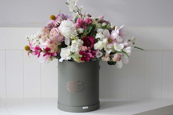 Galliano kompozycja kwiatowa / bukiet / Flowerbox, wys.38cm