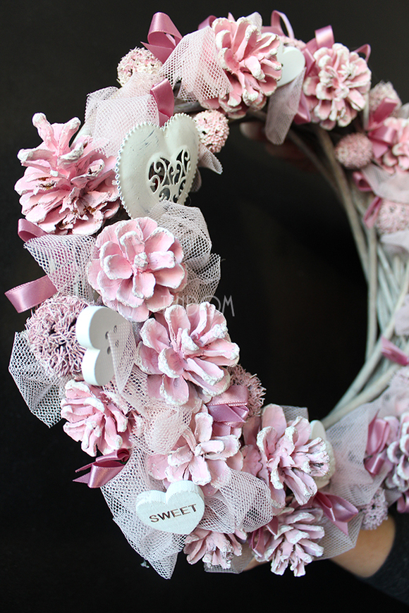 walentynkowy wianek Romantyczny, śr.30cm