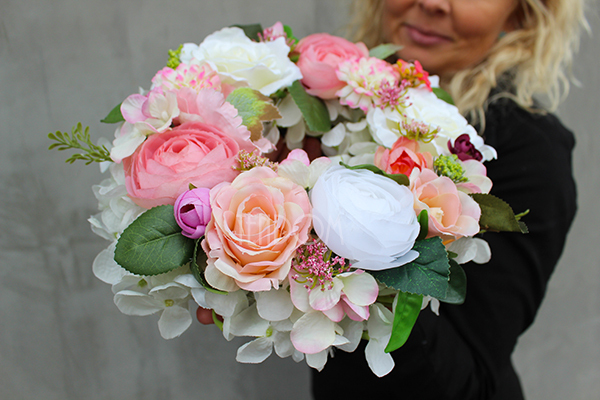 dekoracja / pastelowy wianek na drzwi Lucjusz, śr.25cm  