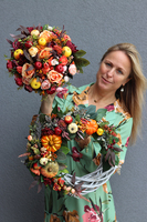 komplet dekoracji jesiennych 2 szt., kosz & wianek, Jesienny Optymizm  