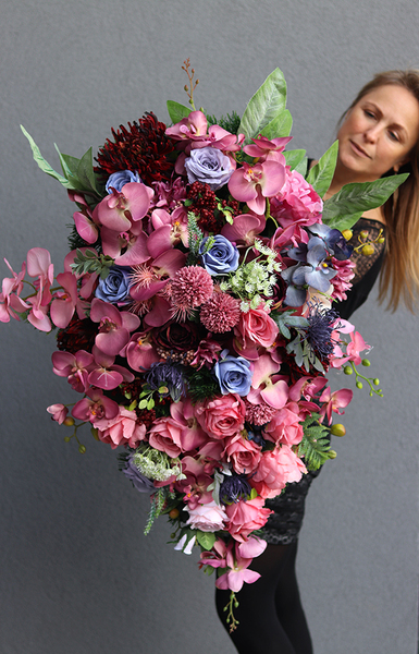 dekoracja wiązanka nagrobna Orchidea Benalo, dł.88cm  