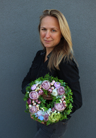 wianek na drzwi z pełnikami, Kate, śr.28cm