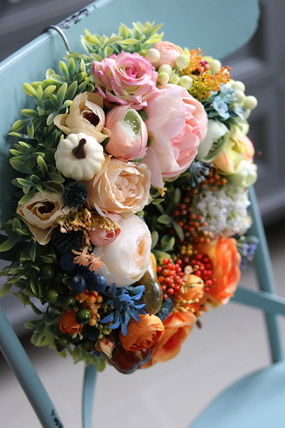 barwny wianek z owocami Bellotta, śr.27cm