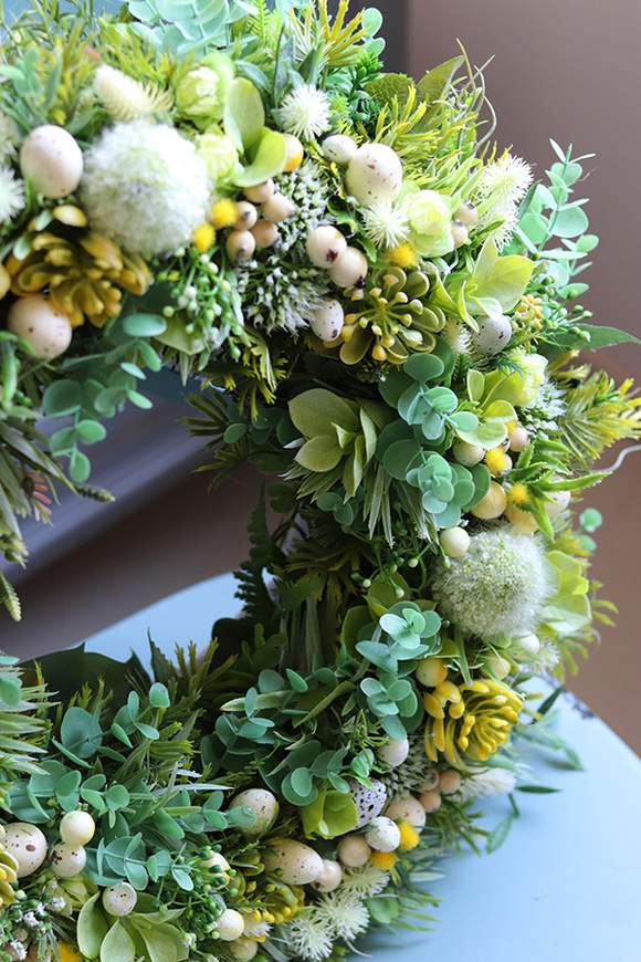 Czas Wielkanocy New, bogaty wianek na drzwi, śr.50cm