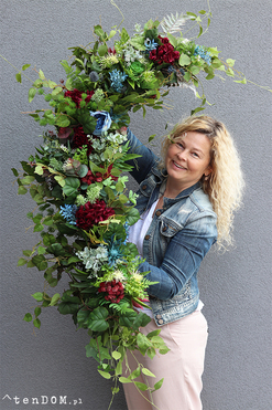 Faworitta, bogata girlanda kwiatowa, dł.100cm  