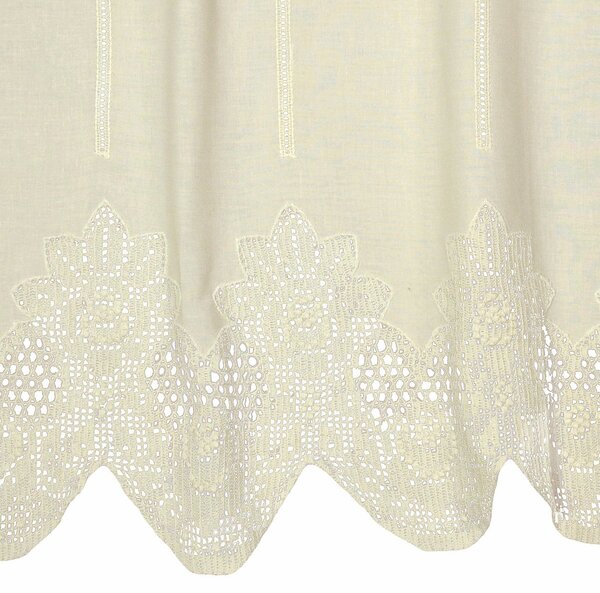 zazdrostka szydełkowo-tkaninowa krem Diana 50x150cm