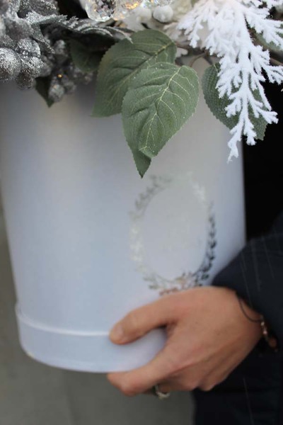 Mroźna Kraina, box świąteczny / stroik, wys.62cm