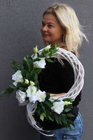 komplet dekoracji Komunijnych / Ślubnych, wianek & bukiecik