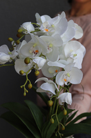 Karolina, sztuczny storczyk w zdobionej kwadratowej donicy, wys.55cm