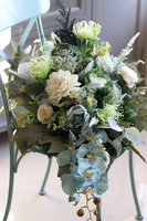 błękitna kompozycja nagrobna, Blumallo, dł.67cm