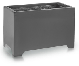 Fiberglass donica Rectangle Feet Grey wym.46x80x38cm 