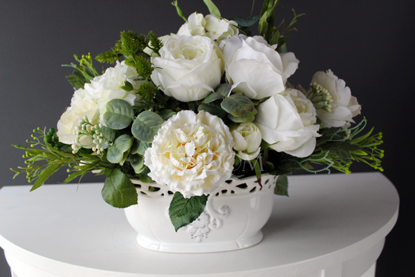 elegancka kompozycja kwiatowa, Polly, wys.35cm