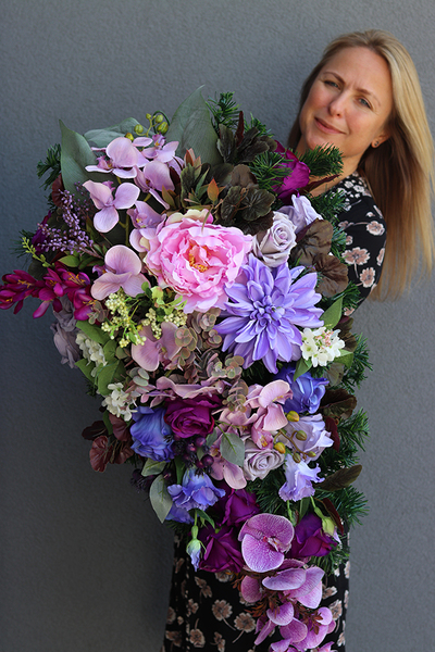 Falena, wiązanka / dekoracja nagrobna, dł.88cm 