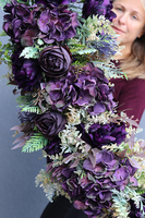 Maestro Premium, ekskluzywna girlanda z fioletowych kwiatów, dł.100cm 