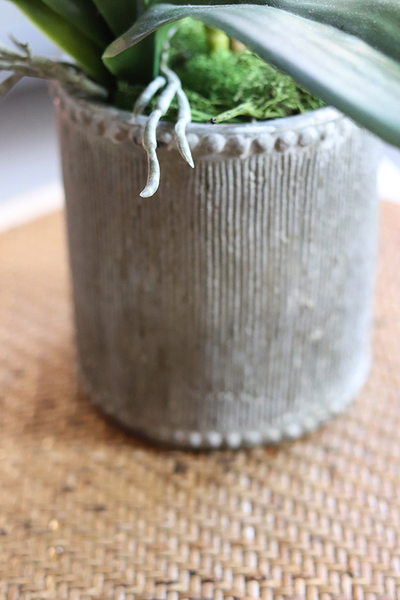 Ivonne Kulena, sztuczny storczyk w etno donicy, wys.52cm