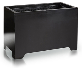 Fiberglass donica Rectangle Feet Black wym.46x80x38cm 