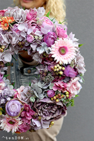 Bogactwo Natury Margerita, duży wianek na drzwi, śr.42cm 