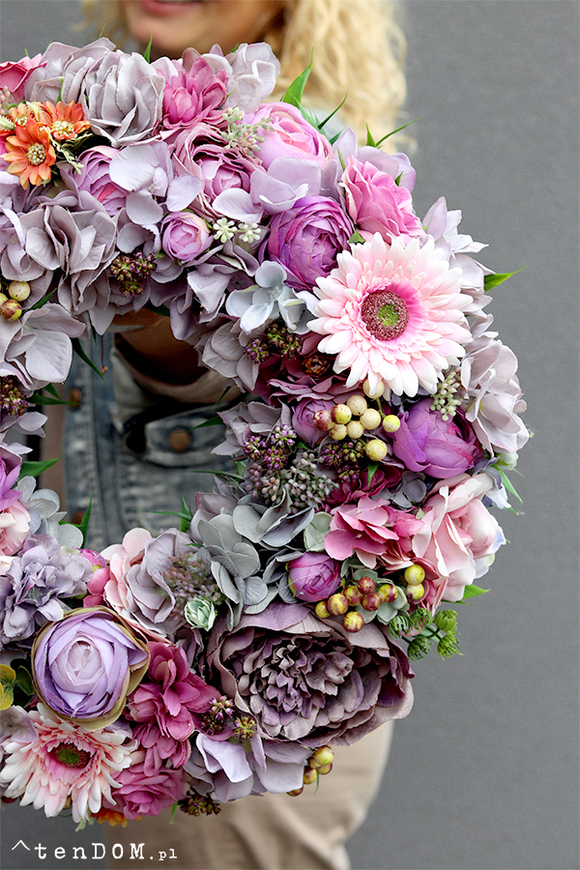 Bogactwo Natury Margerita, duży wianek na drzwi, śr.42cm 