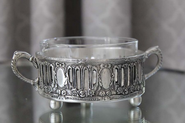 cukiernica posrebrzana Stella, wym.10.5x5.5cm