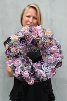 Pastelowa Nostalgia New, elegancki wianek, śr.41cm