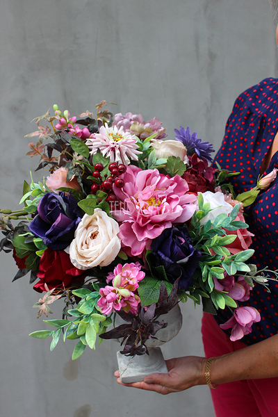 kompozycja kwiatowa / bukiet England nr6, wys.50cm,śr.36cm