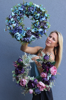 bogaty wianek na drzwi, Caryca Katarzyna Turkus 2, śr.46cm