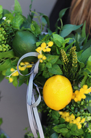 Cytrusy, wianek na drzwi w intensywnych barwach, śr.48cm 