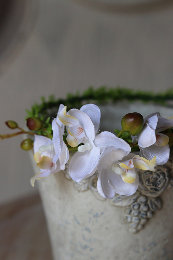 Alexis, kwiatowy wianek na głowę z orchideą, rozmiar uniwersalny