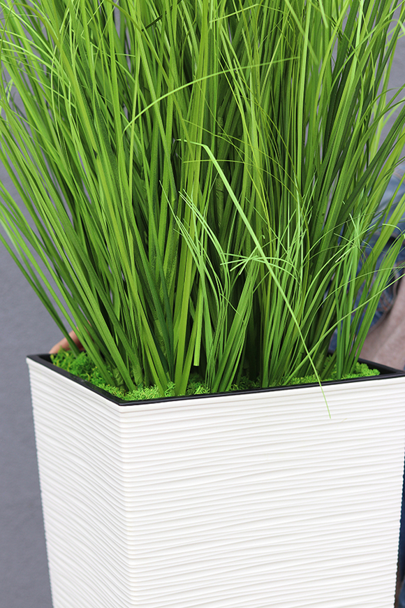 Merino Krem, sztuczna trawa w plastikowej dłutowanej donicy, wys.160cm