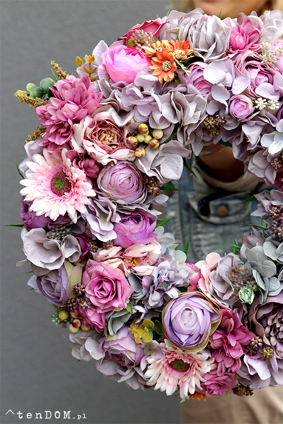 Bogactwo Natury Margerita, duży wianek na drzwi, śr.42cm 