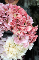 Kolorowa Hortensja 2 wianek, śr.36cm  