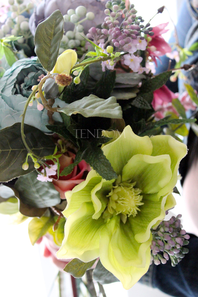 bukiet mieszanych, sztucznych kwiatów Saba, wys.40cm