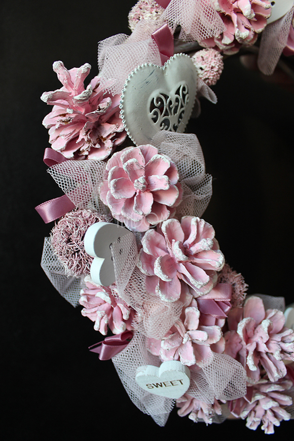 walentynkowy wianek Romantyczny, śr.30cm