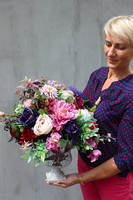 kompozycja kwiatowa / bukiet England nr6, wys.50cm,śr.36cm