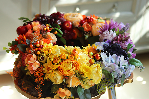 Jesienne Marzenie, radosny tęczowy wianek, śr.45cm 