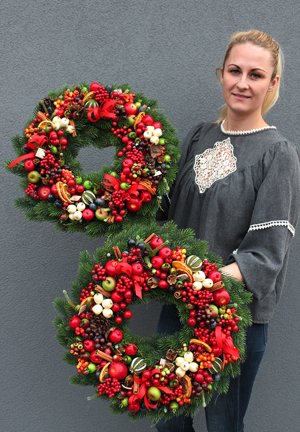 bożonarodzeniowy wianek Świąteczny Kolor, śr.48cm     