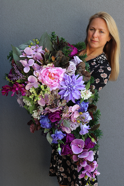 Falena, wiązanka / dekoracja nagrobna, dł.88cm 