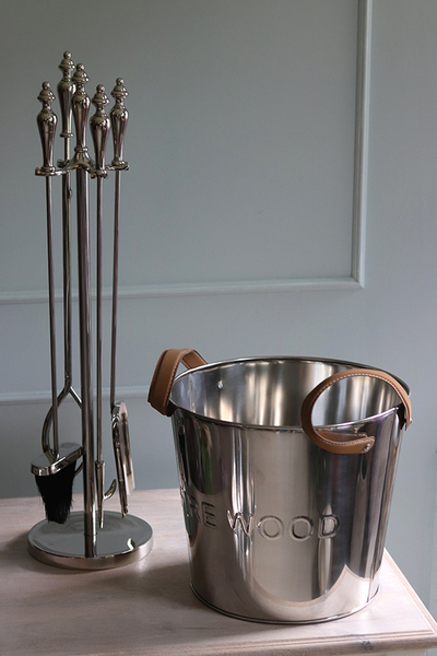 Glamour Shining, zestaw kominkowy na stojaku, 4 elementy, wys.83cm